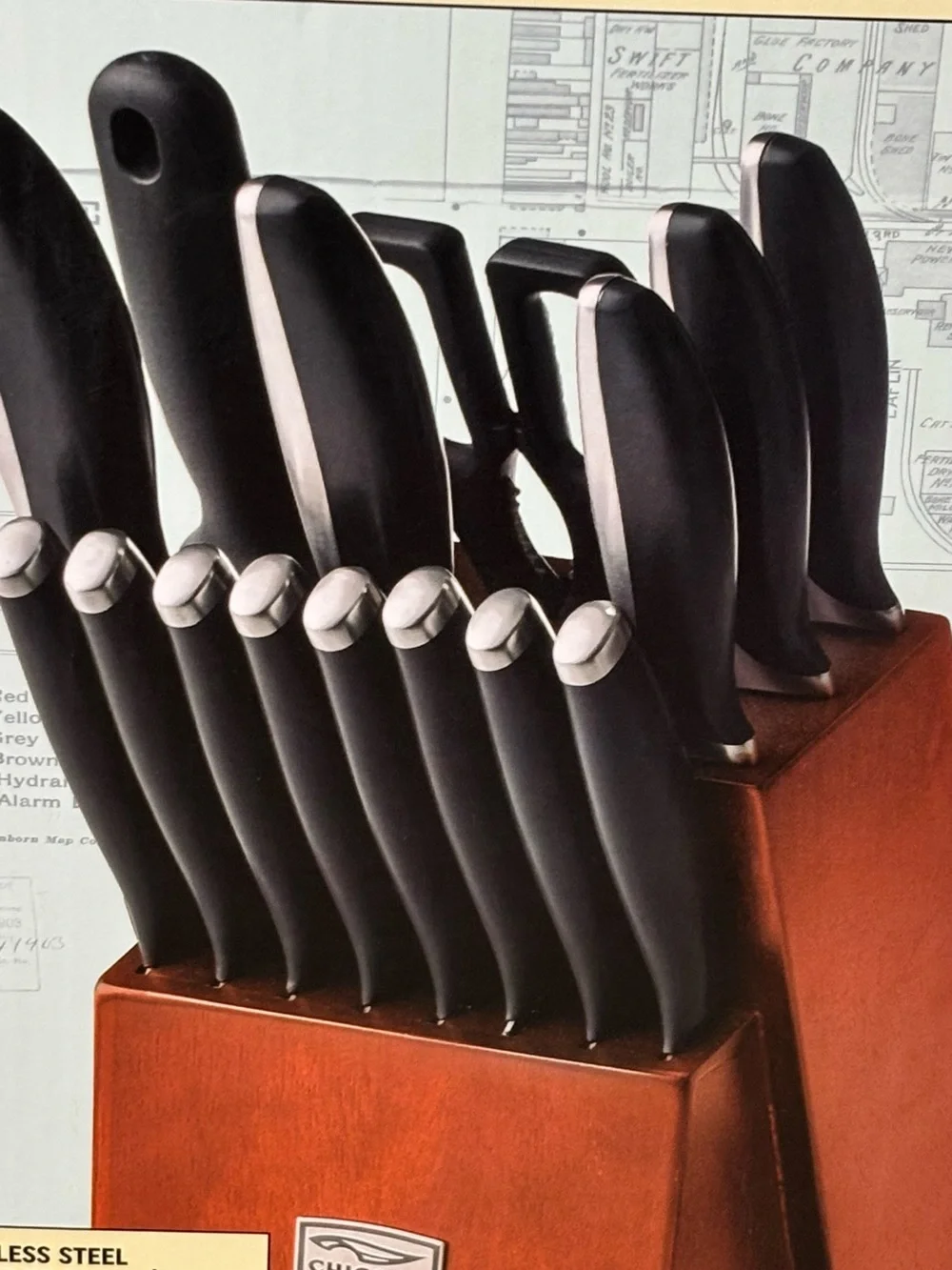 Avondale 16pc Knife Block Set - Black